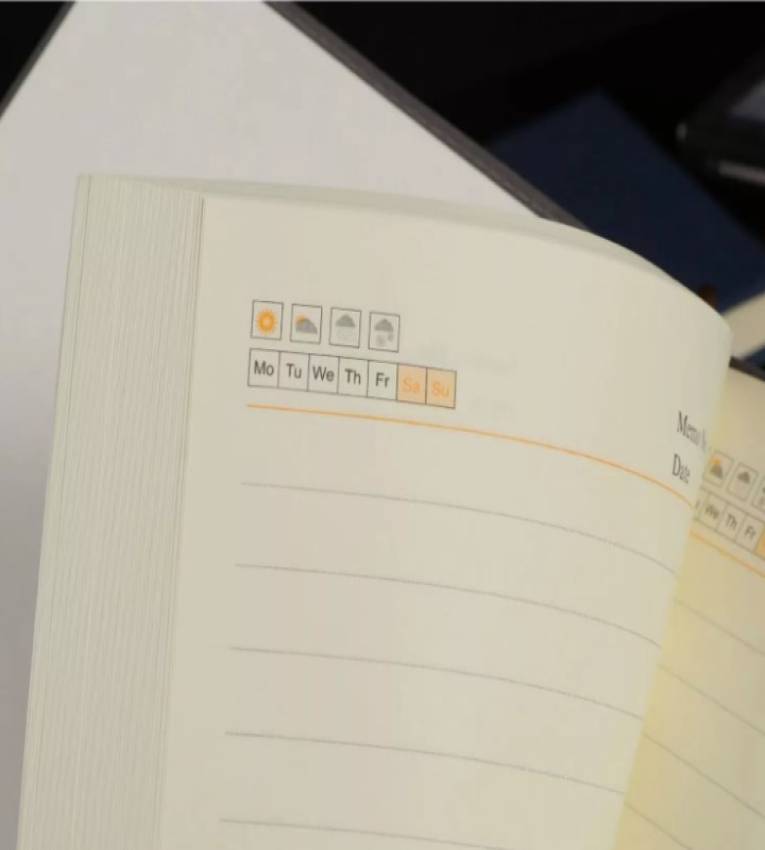 Coffret cadeau élégant Carnet en cuir Bleu avec stylo raffiné et recharge d’encre Bleu avec Clé USB Bleu